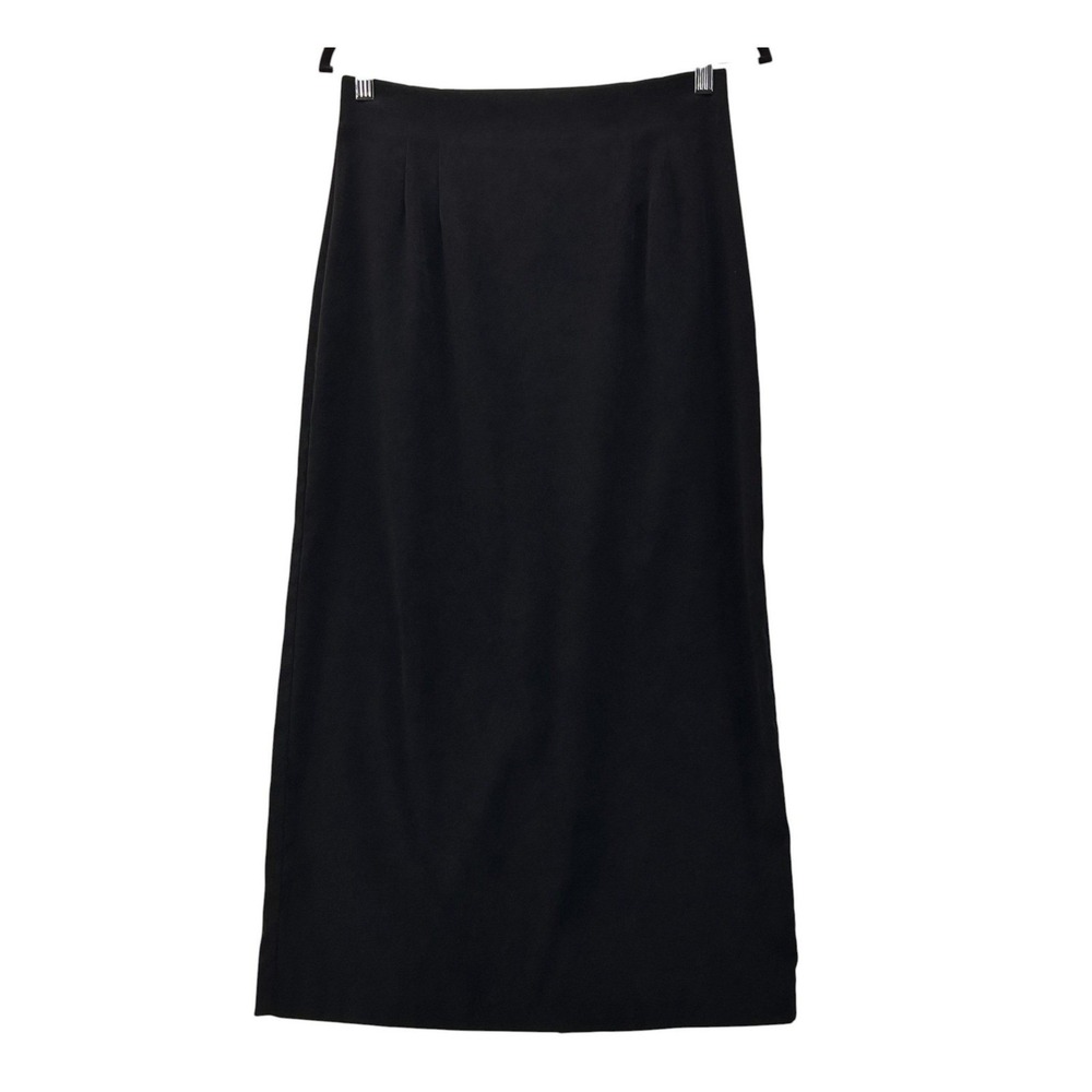 Wildlife NY Vintage Maxi Micro Suede‎ Skirt Black 8